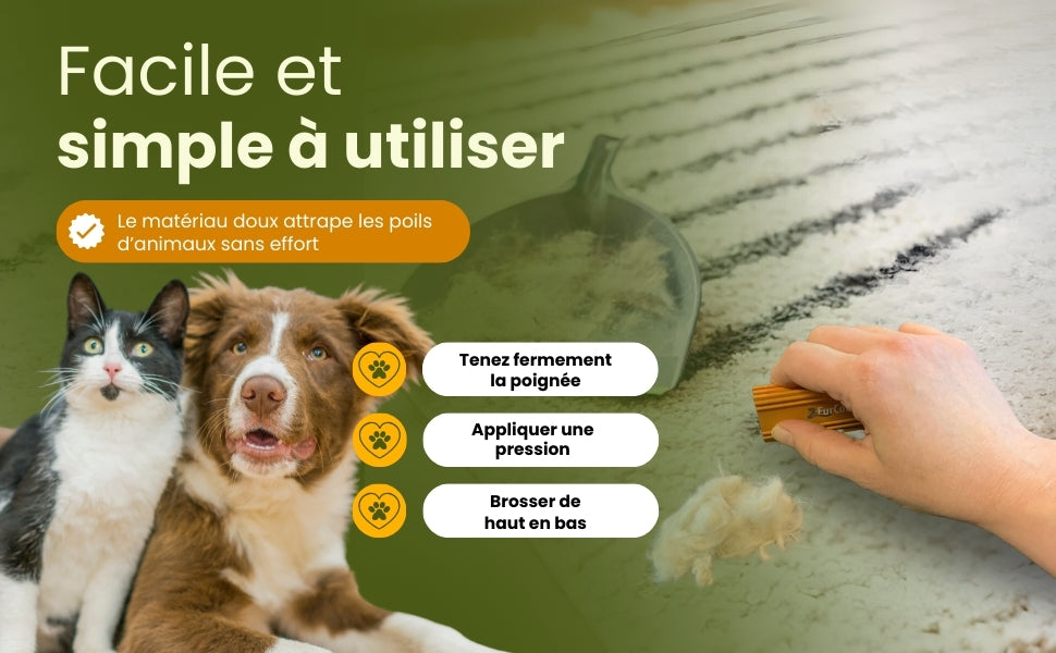 Brosse Anti-Poils d’Animaux – Textile, Vêtements, Moquette, Canapés, Voiture ...