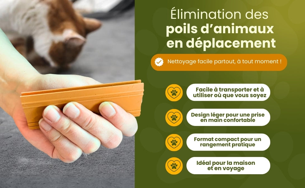 Brosse Anti-Poils d’Animaux – Textile, Vêtements, Moquette, Canapés, Voiture ...